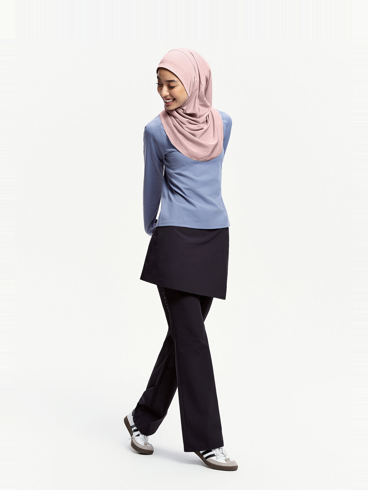 Active Wrap Instant Sports Hijab-Light Dusty Rose
