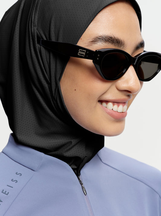 Active Breathe Neck-Cover Sports Hijab-Black