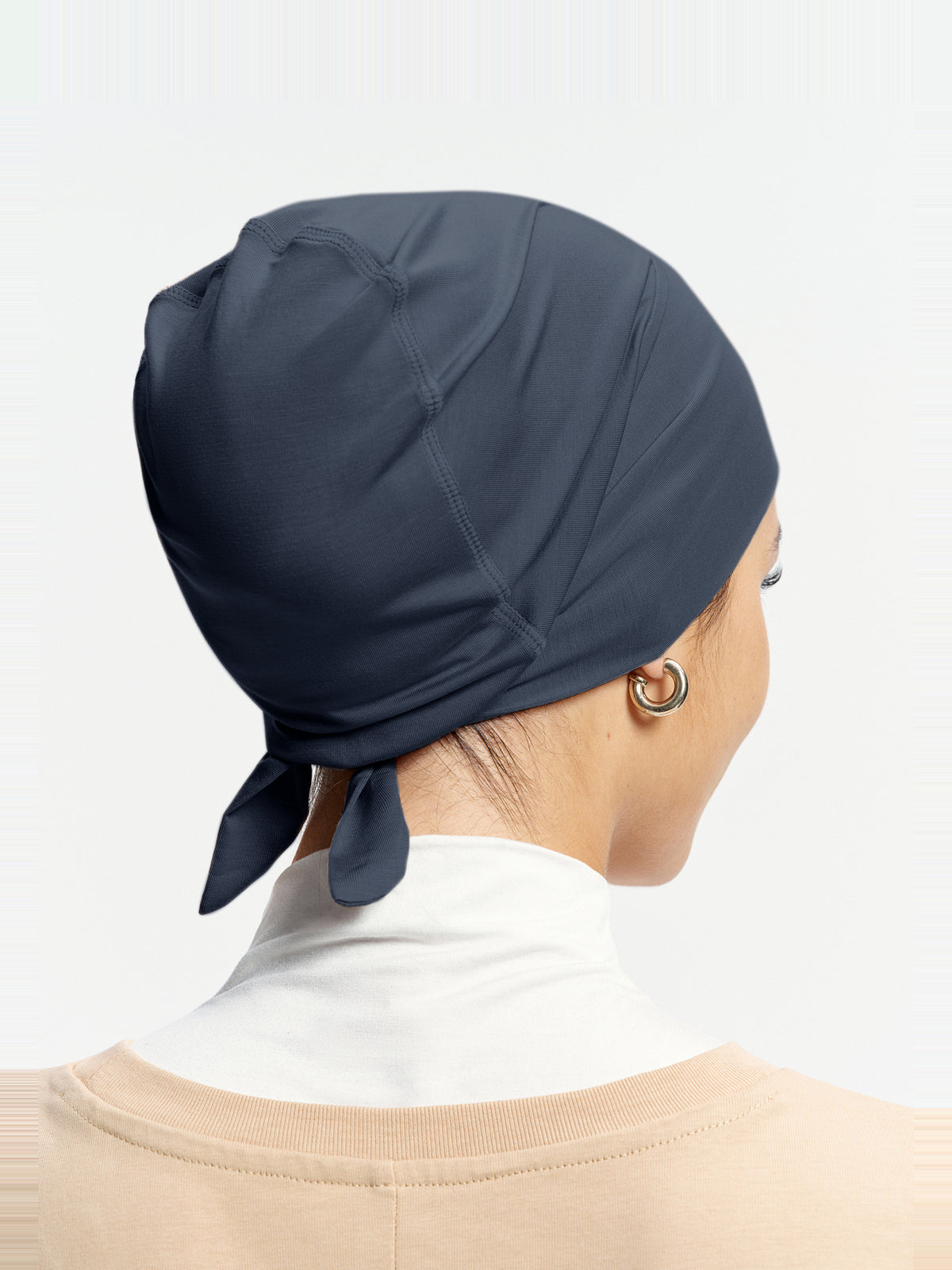CoolTouch Tie-Back Inner Cap-Navy Blue