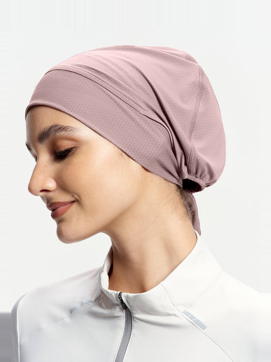 ActiveCap Flex Tie-Back Sports Inner Cap-Pink