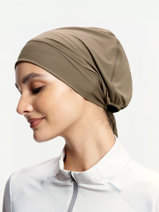 ActiveCap Flex Tie-Back Sports Inner Cap-Milky Apricot