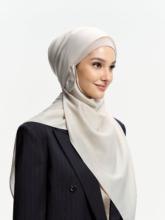 Tencel Shawl Set with Inner Cap & Complimentary Magnetic Brooch