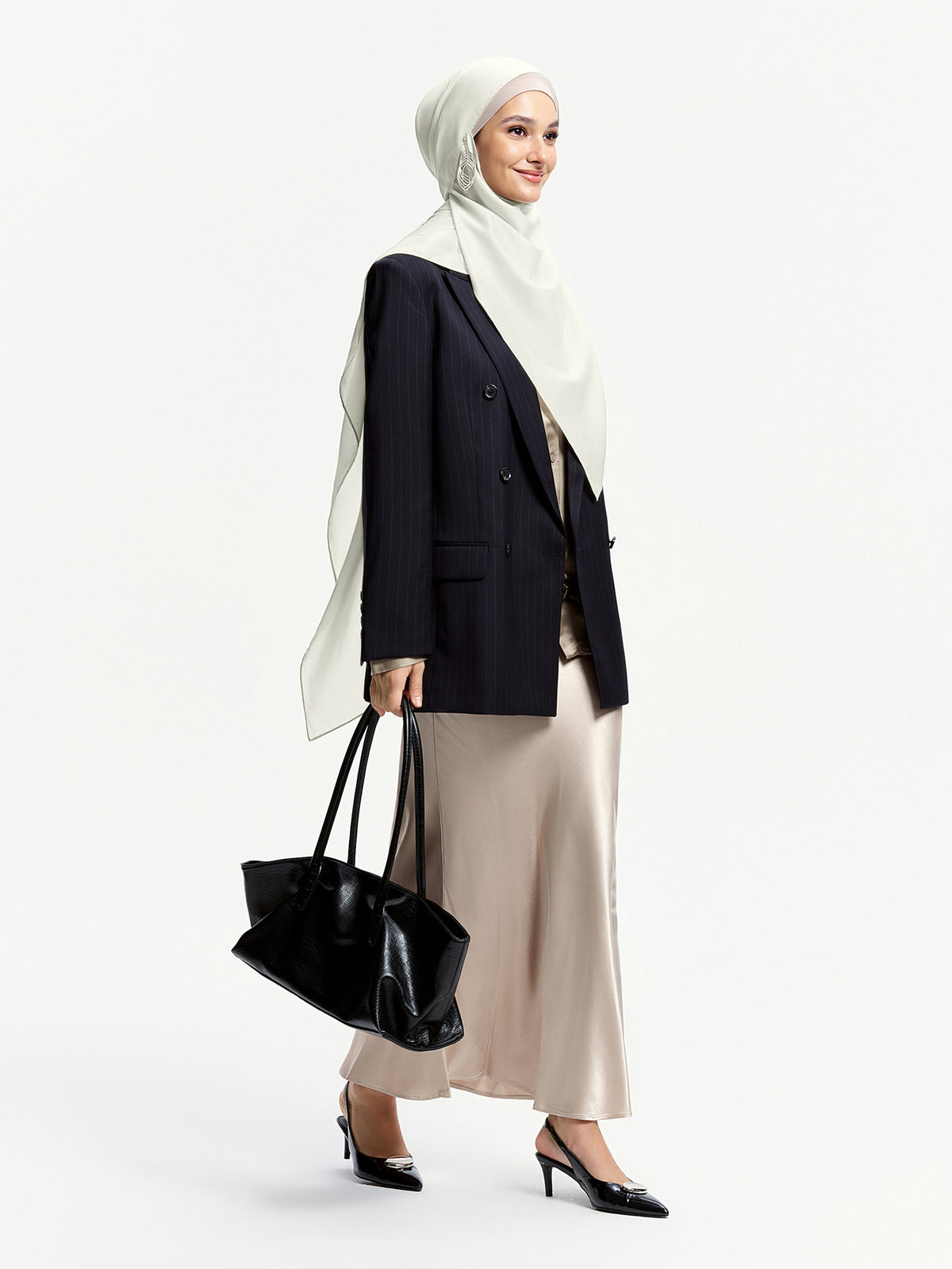 AirVeil 100% Tencel Shawl-Cream White