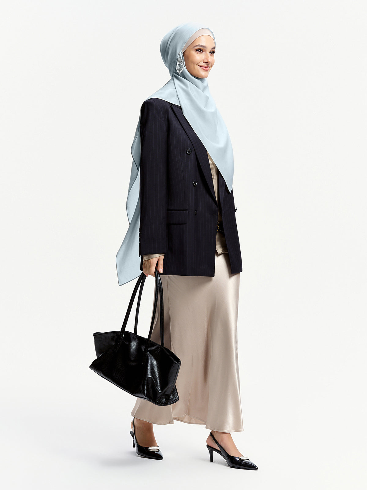AirVeil 100% Tencel Shawl-Light Blue