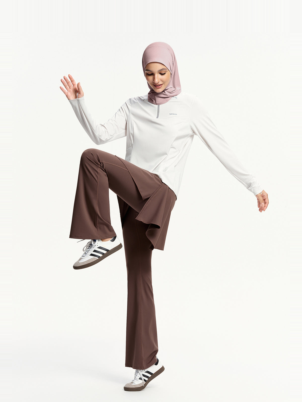 Active Breathe Neck-Cover Sports Hijab-Light Dusty Rose