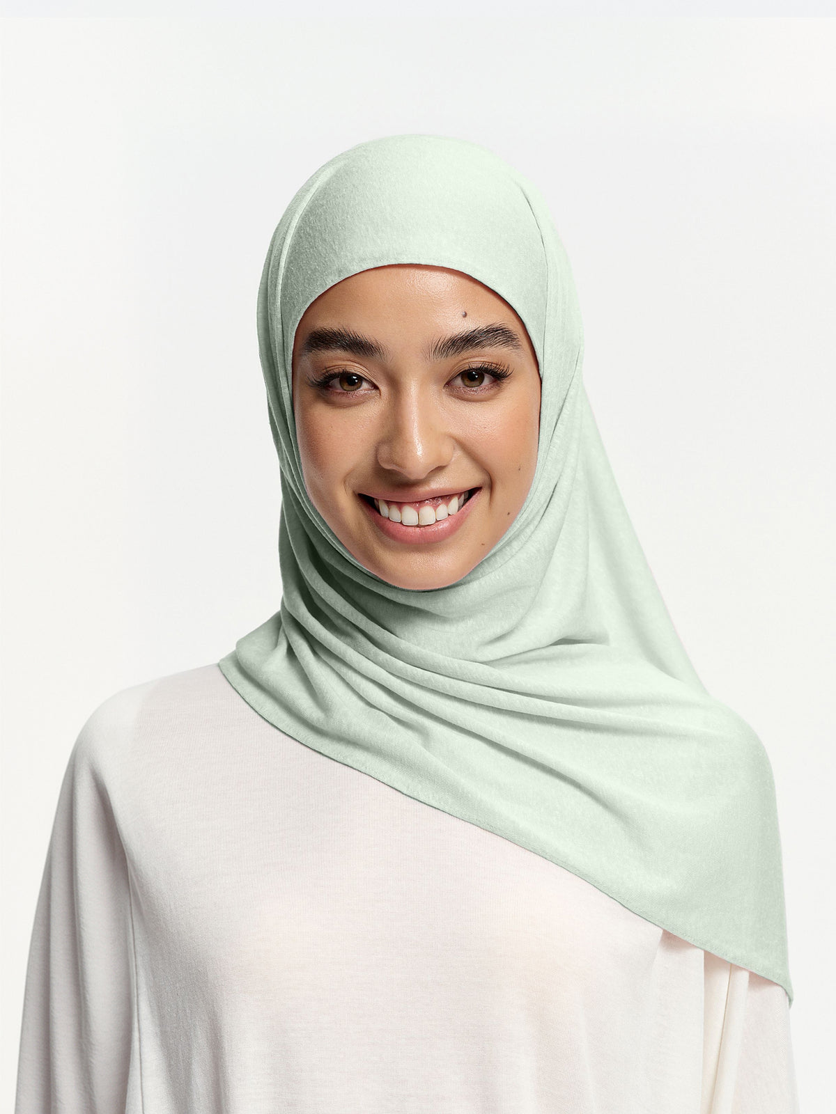 Linen Jersey Tencel-Linen Shawl-Light Grey Green