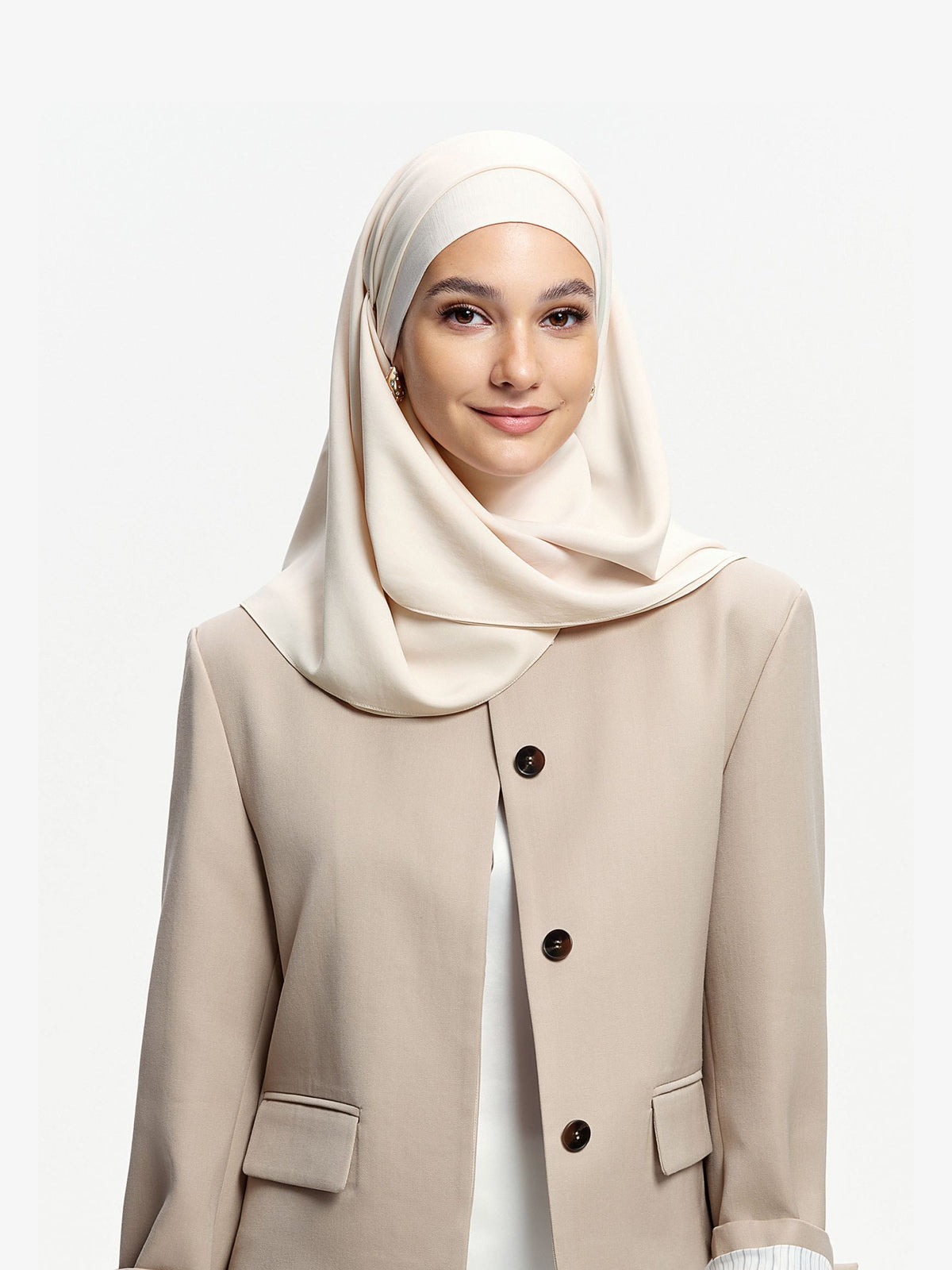 Grace Structured Triacetate Bawal-Milky Apricot