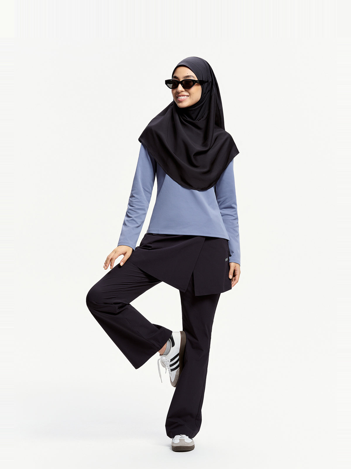 Active Wrap Instant Sports Hijab-Black