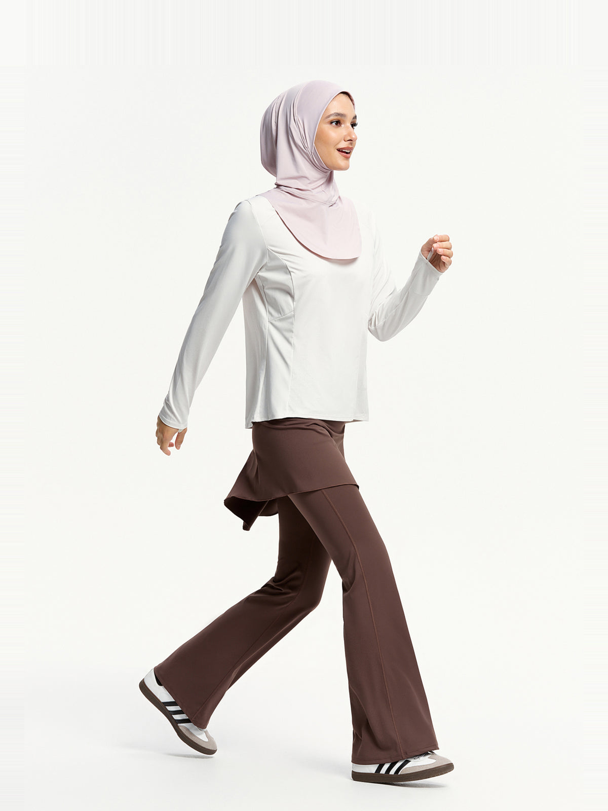 Cooling Sports Hijab with Neck Cover-Mauve Purple