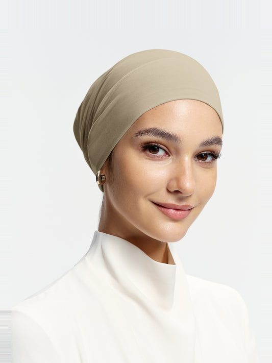 CoolTouch Pull-On Inner Cap-Khaki