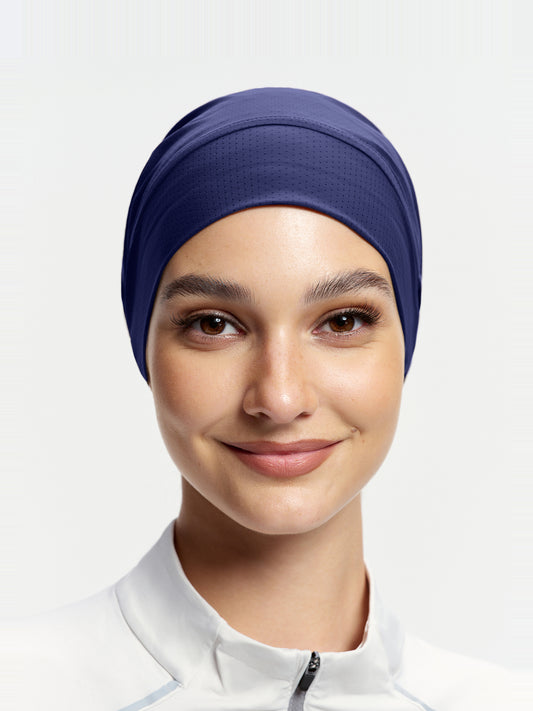 ActiveCap Flex Tie-Back Sports Inner Cap-Navy Blue