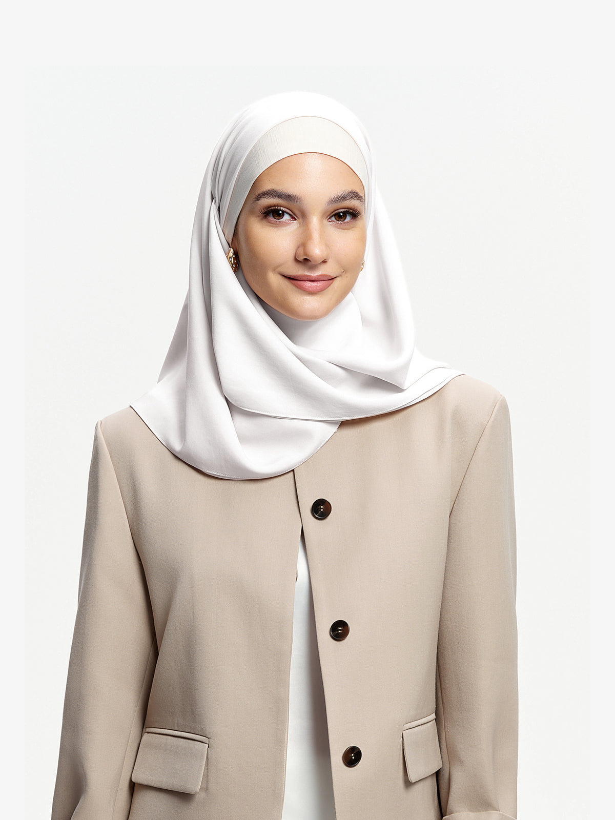 Grace Structured Triacetate Bawal-White
