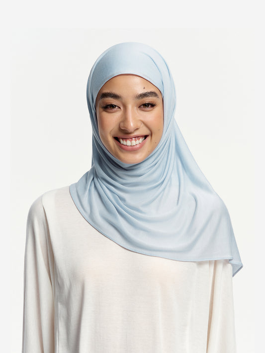 CloudFlow Lightweight Tencel Shawl- Light Grey Blue