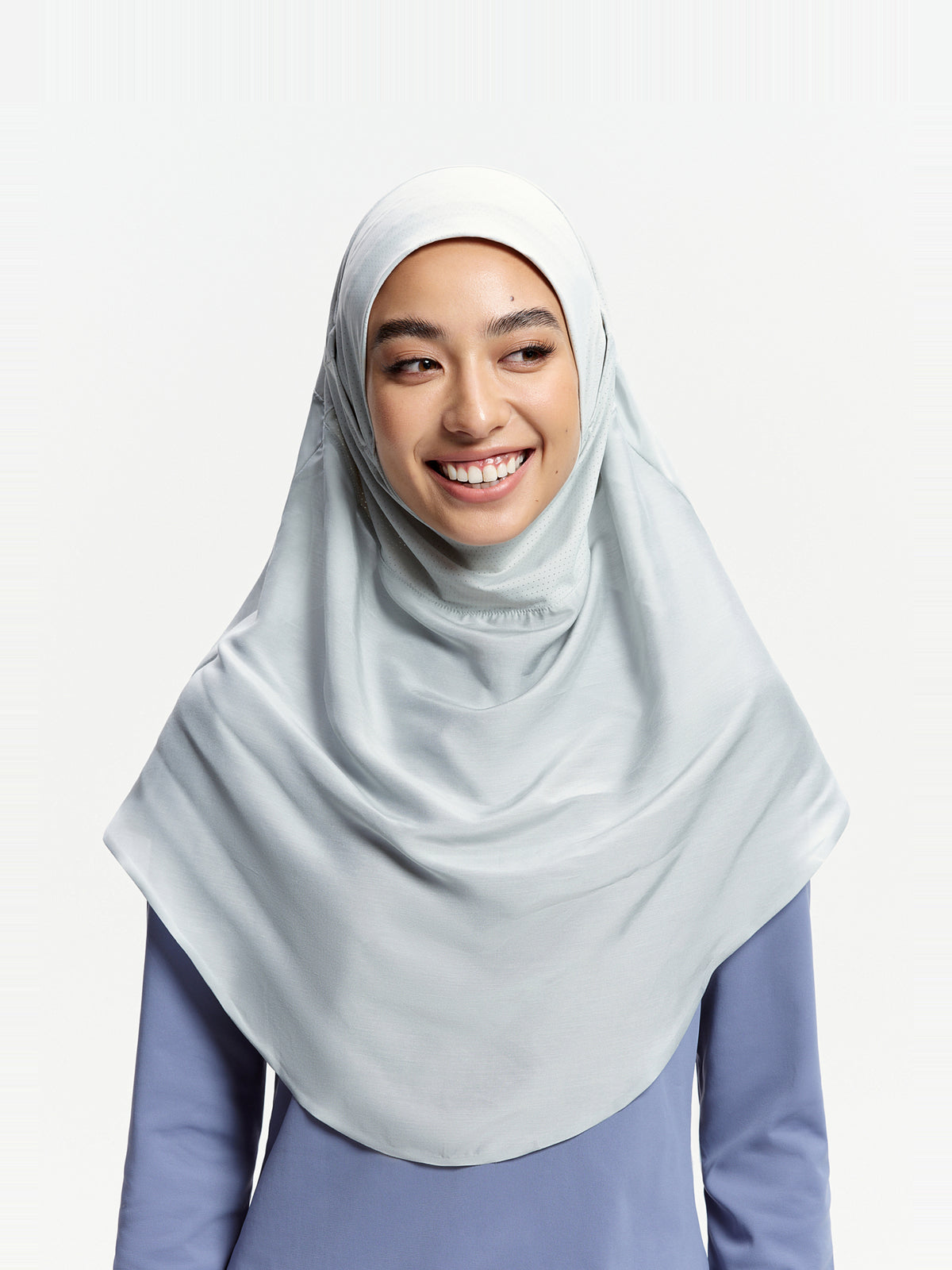 Active Wrap Instant Sports Hijab-Via Grey