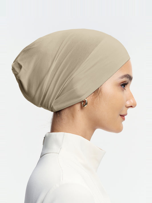 CoolTouch Pull-On Inner Cap-Khaki