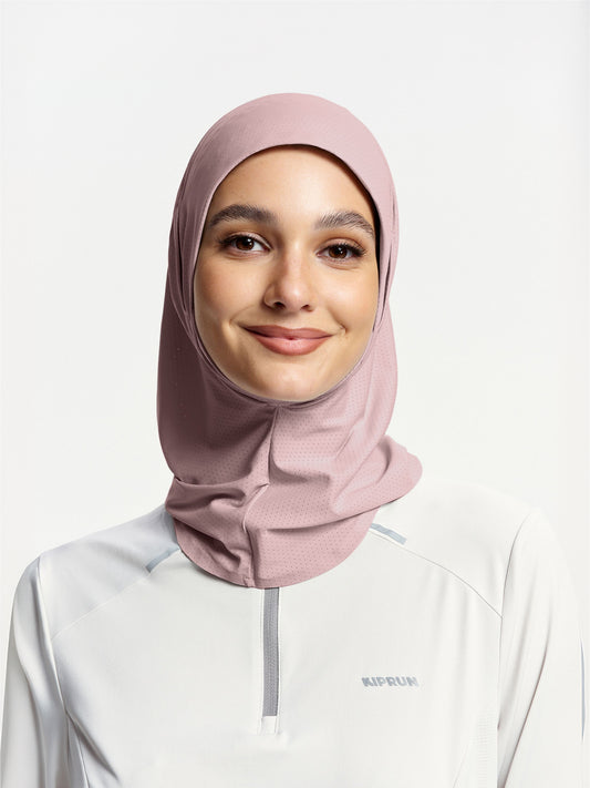 Active Breathe Neck-Cover Sports Hijab-Light Dusty Rose