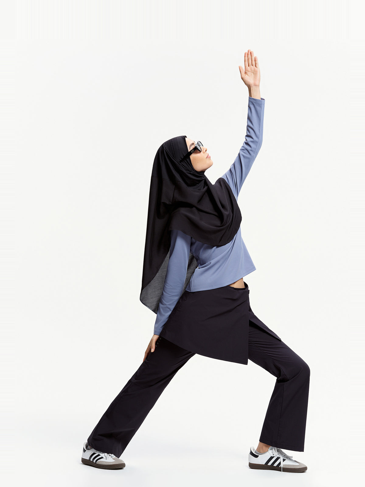 Active Wrap Instant Sports Hijab-Black