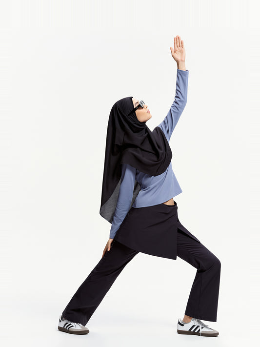 Active Wrap Instant Sports Hijab-Black