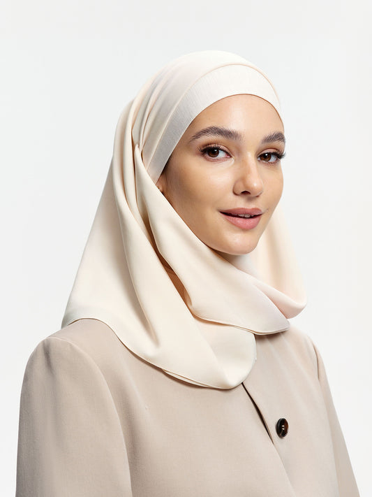 Grace Structured Triacetate Bawal-Milky Apricot