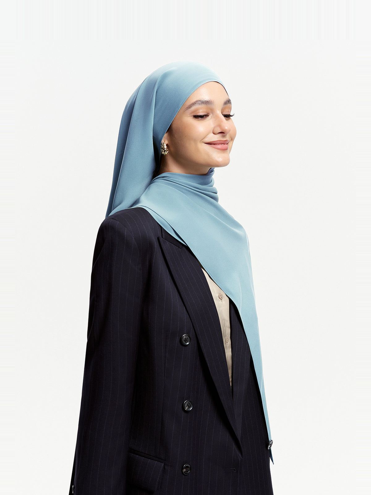 Grace Structured Triacetate Bawal-Blue