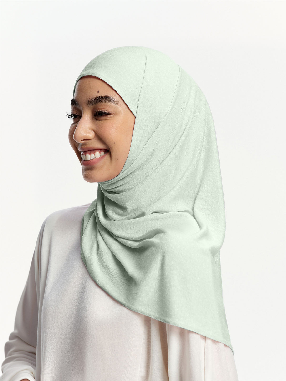 Linen Jersey Tencel-Linen Shawl-Light Grey Green