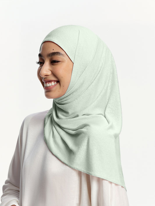 Linen Jersey Tencel-Linen Shawl-Light Grey Green