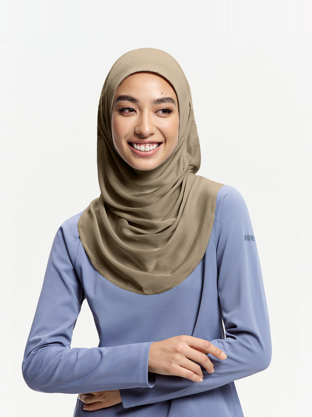 Active Wrap Instant Sports Hijab-Milky Apricot