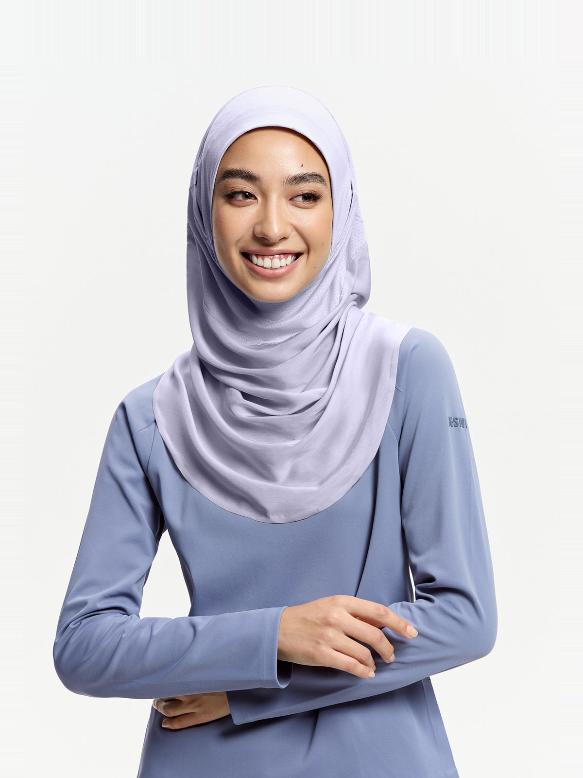 Active Wrap Instant Sports Hijab-Taro Purple
