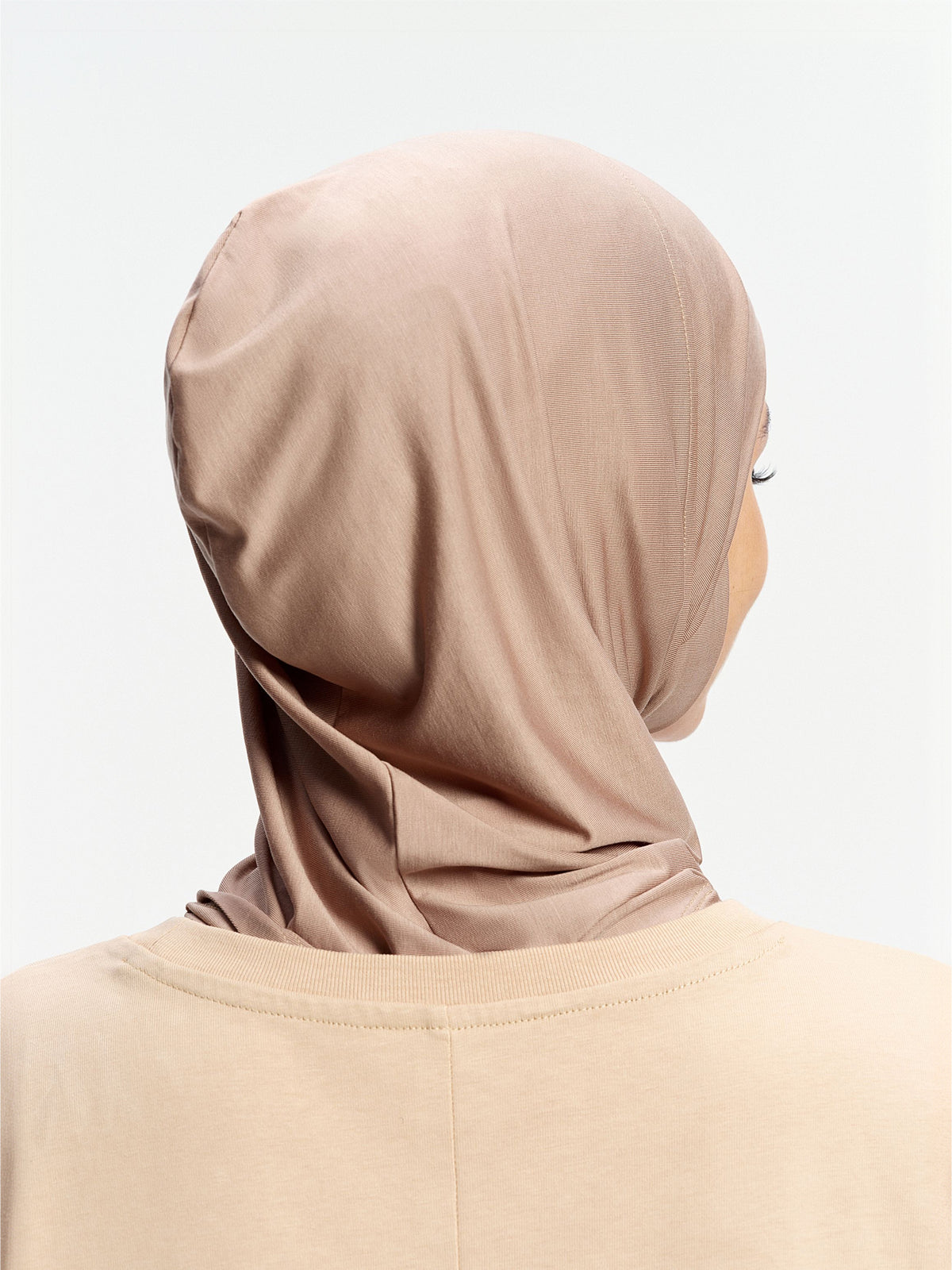 Cooling Tencel  Inner Cap with Neck Cover-Caramel
