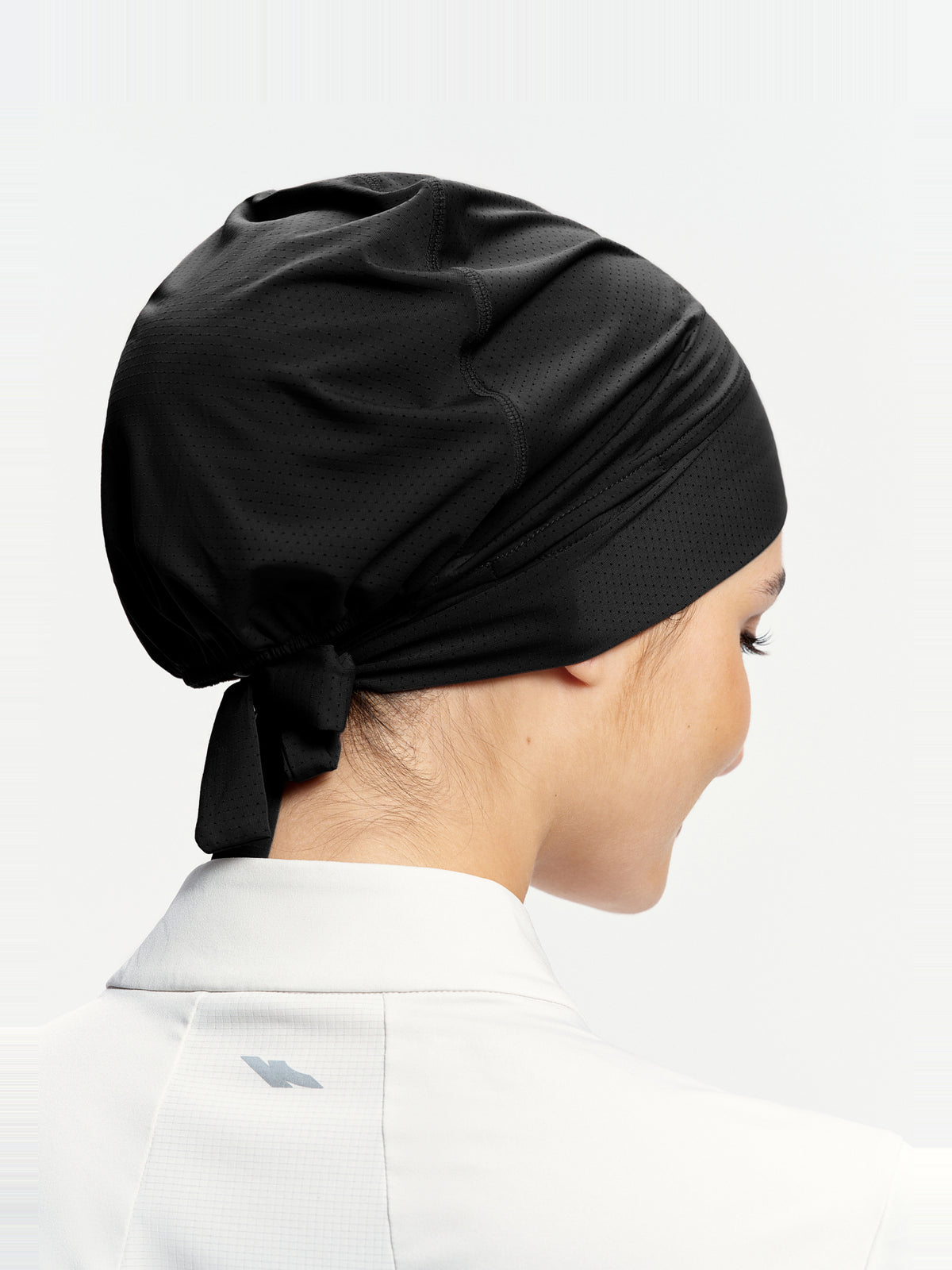 ActiveCap Flex Tie-Back Sports Inner Cap-Black