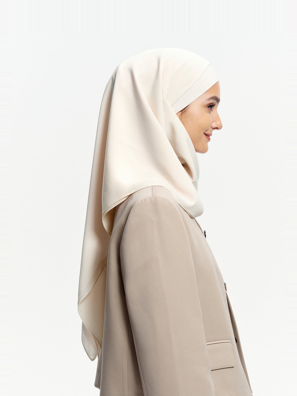 Grace Structured Triacetate Bawal-Milky Apricot
