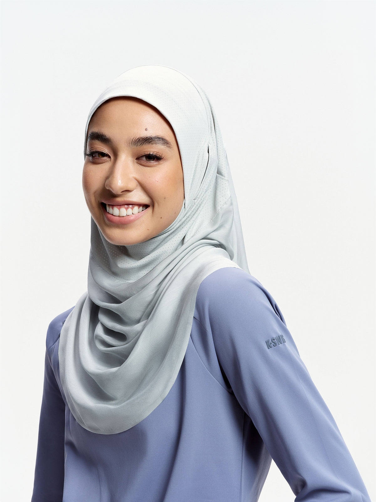 Active Wrap Instant Sports Hijab-Via Grey