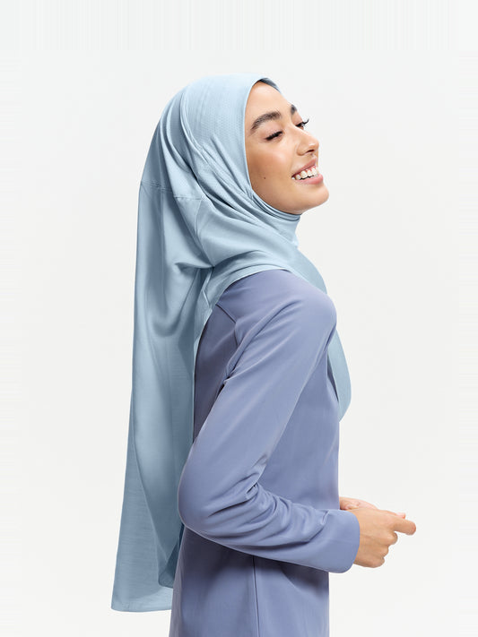 Active Wrap Instant Sports Hijab-Light Blue