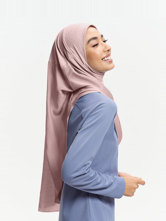 Active Wrap Instant Sports Hijab-Light Dusty Rose
