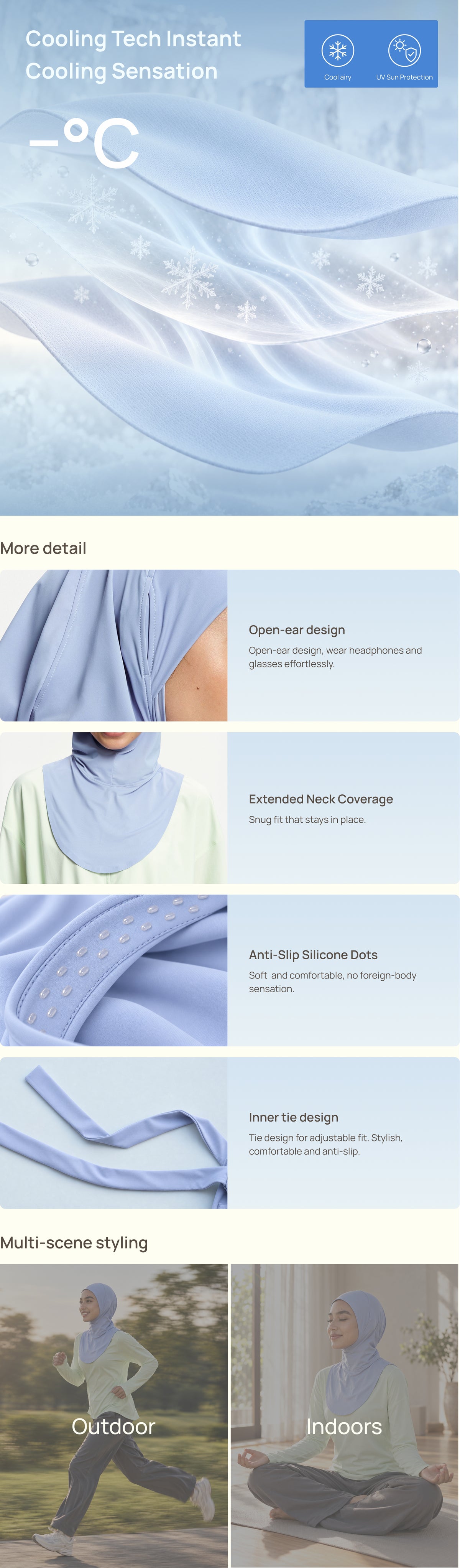 Cool Instant Sports Hijab Active