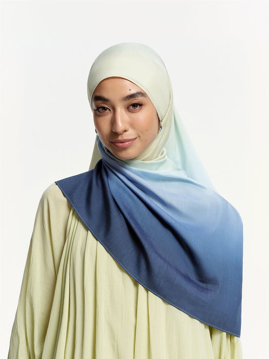 Azure Glow Ombre Bawal Hijab