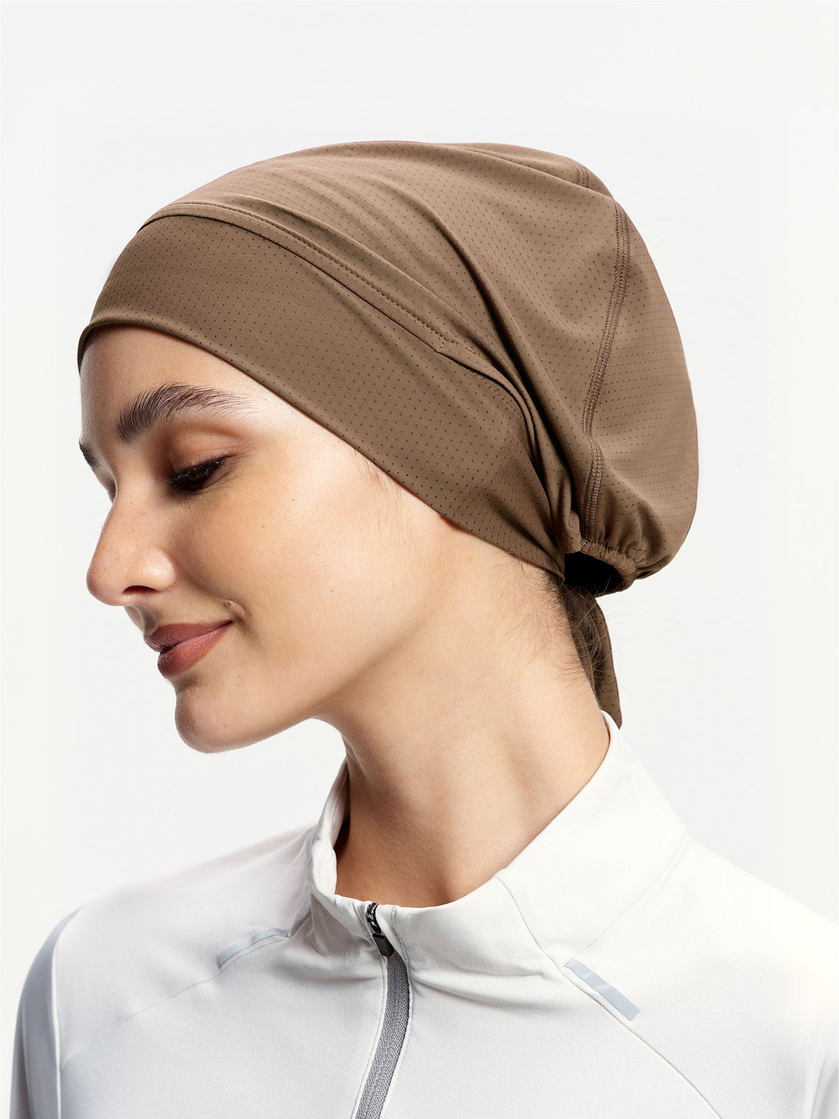 ActiveCap Flex Tie-Back Sports Inner Cap-Dark Brown