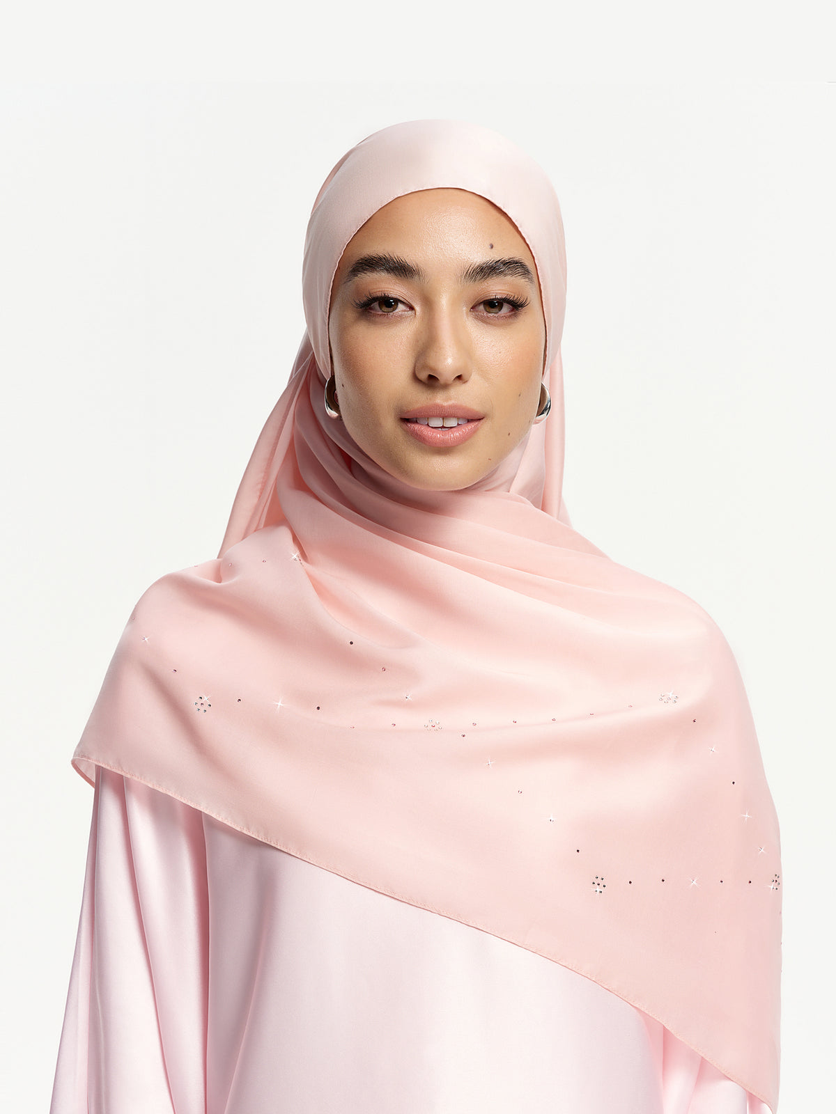 Starlight Lattice Shawl – Blush Pink