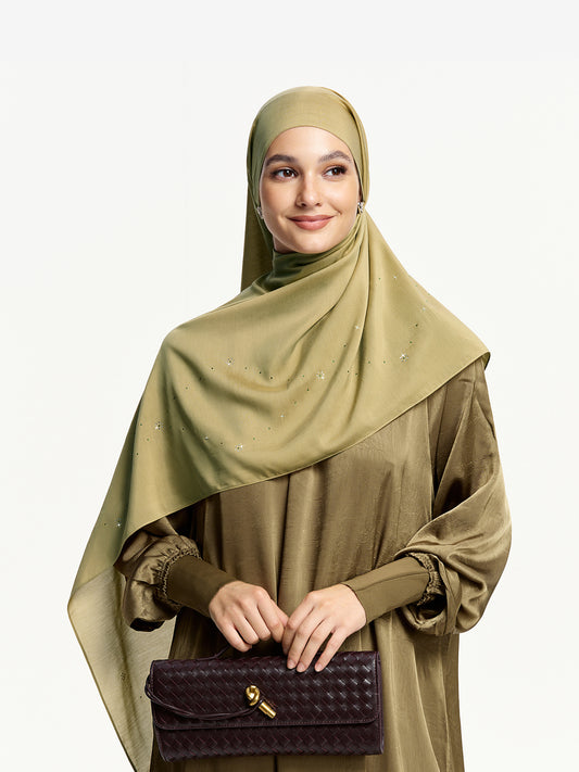 Pearl Starlight Shawl – Tea Green
