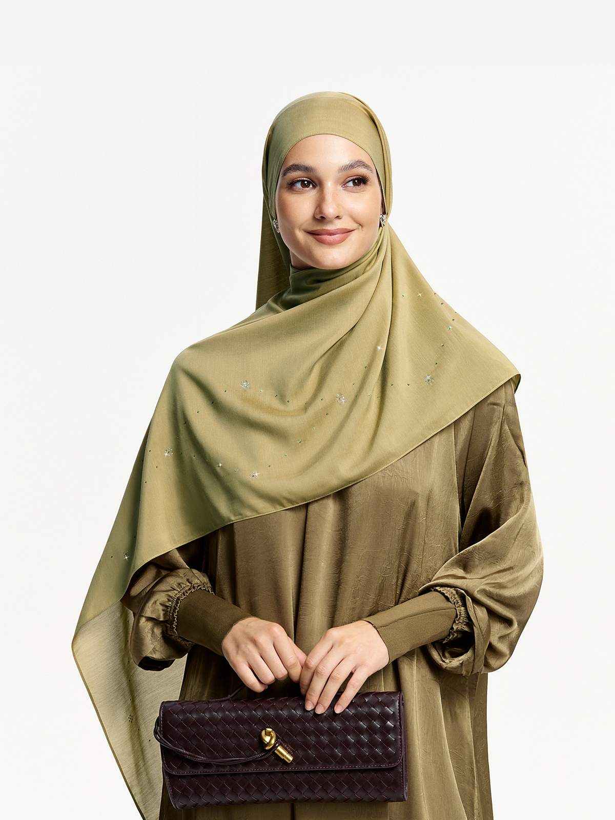 Pearl Starlight Shawl – Tea Green