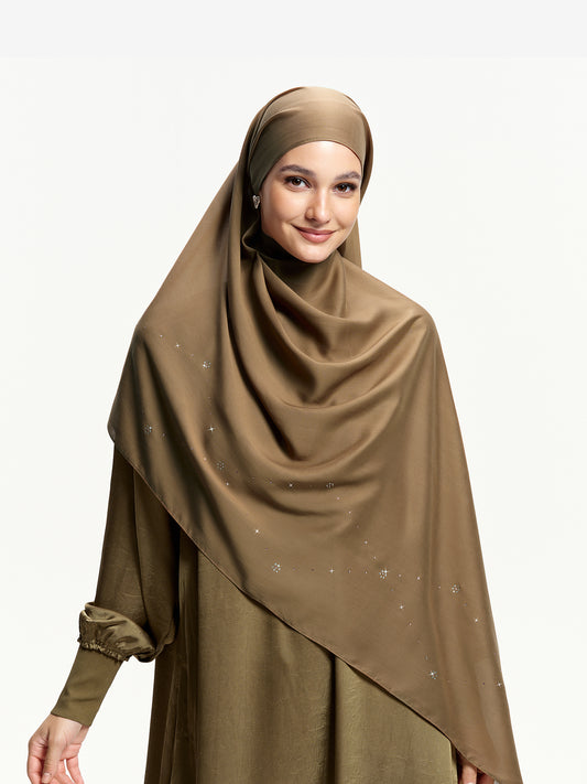Starlight Lattice Shawl – Cocoa Brown