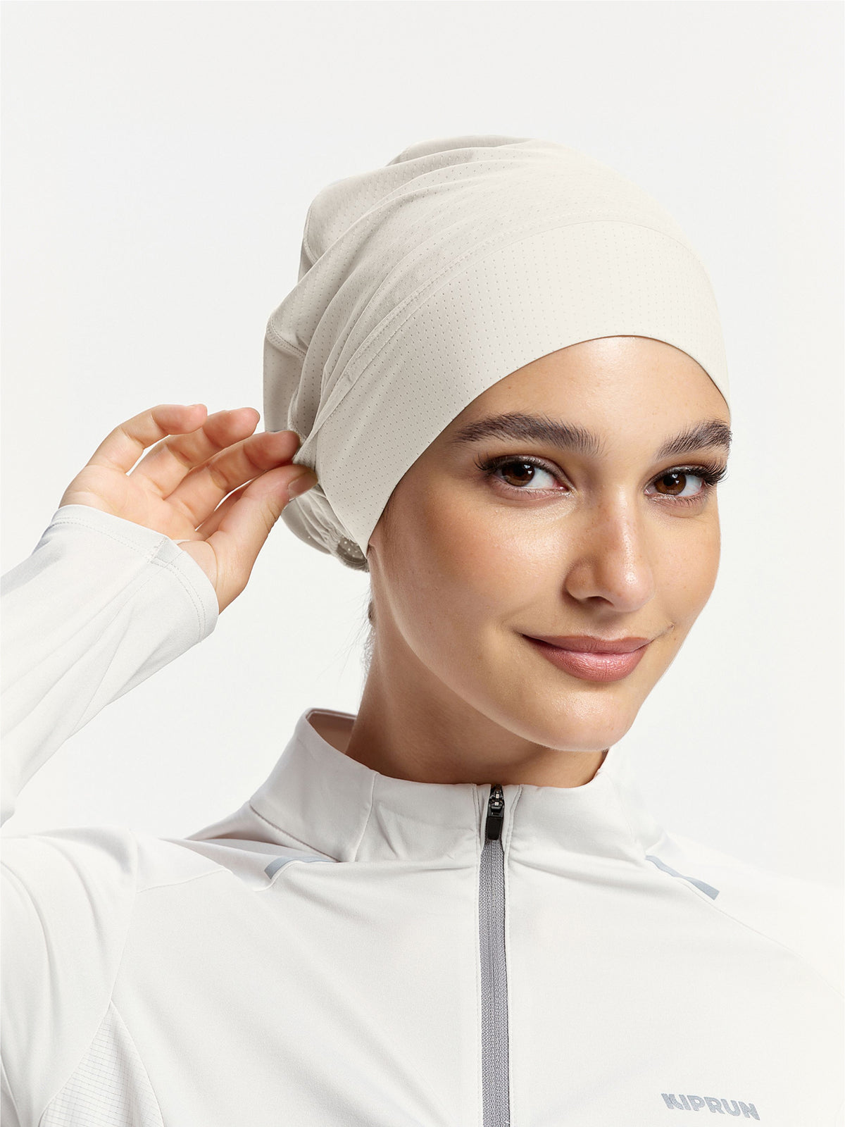 ActiveCap Flex Tie-Back Sports Inner Cap-Beige Apricot
