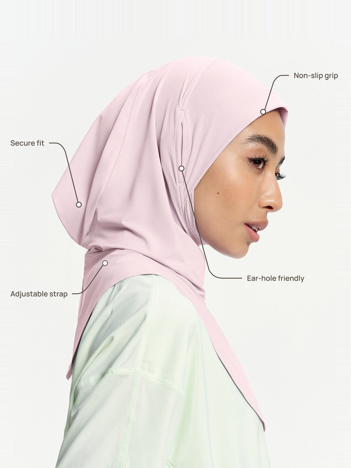 Cool Instant Sports Hijab Active-Pink