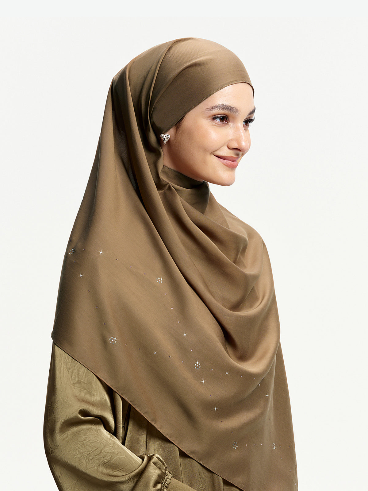 Starlight Lattice Shawl – Cocoa Brown