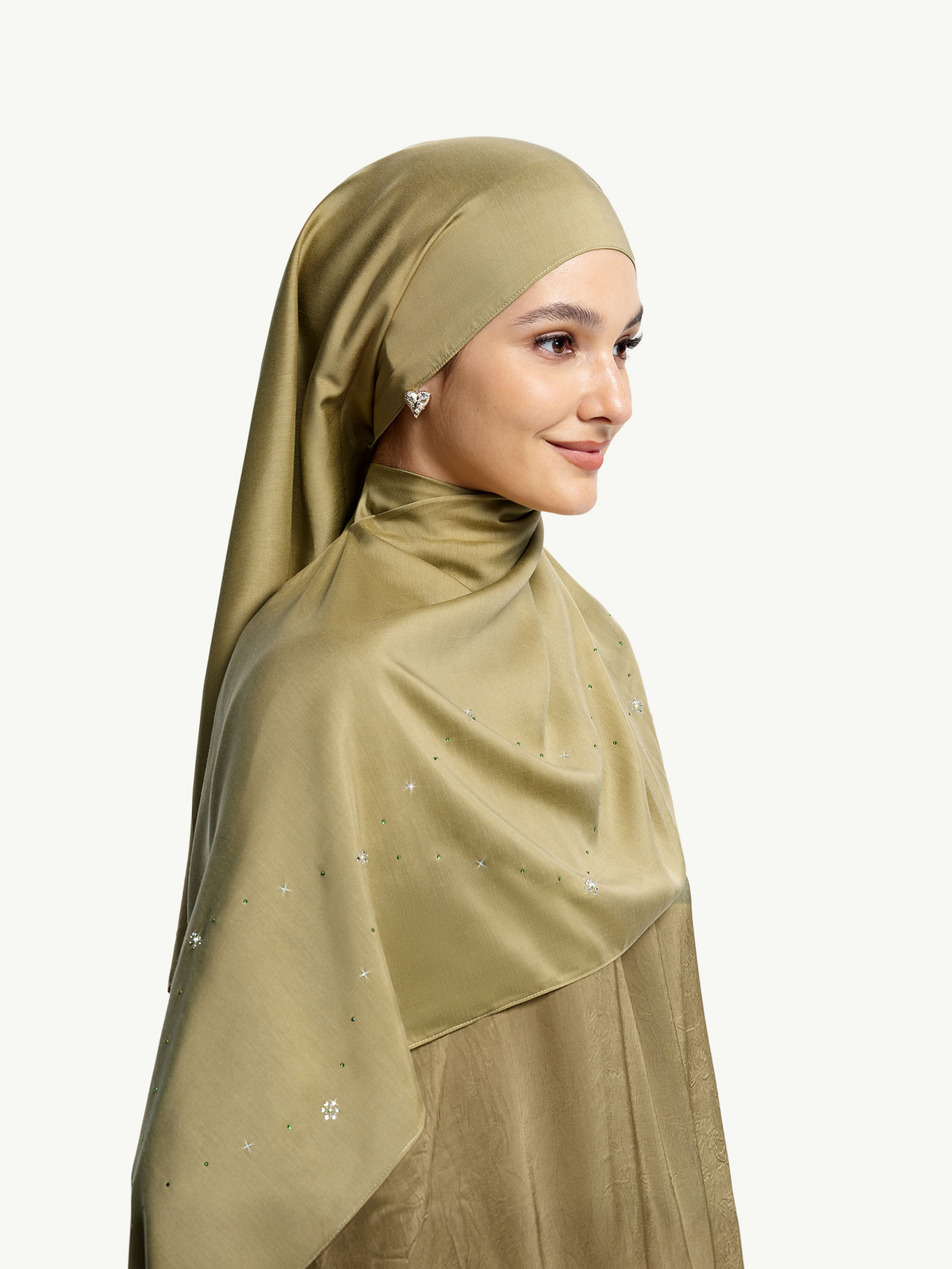 Pearl Starlight Shawl – Tea Green