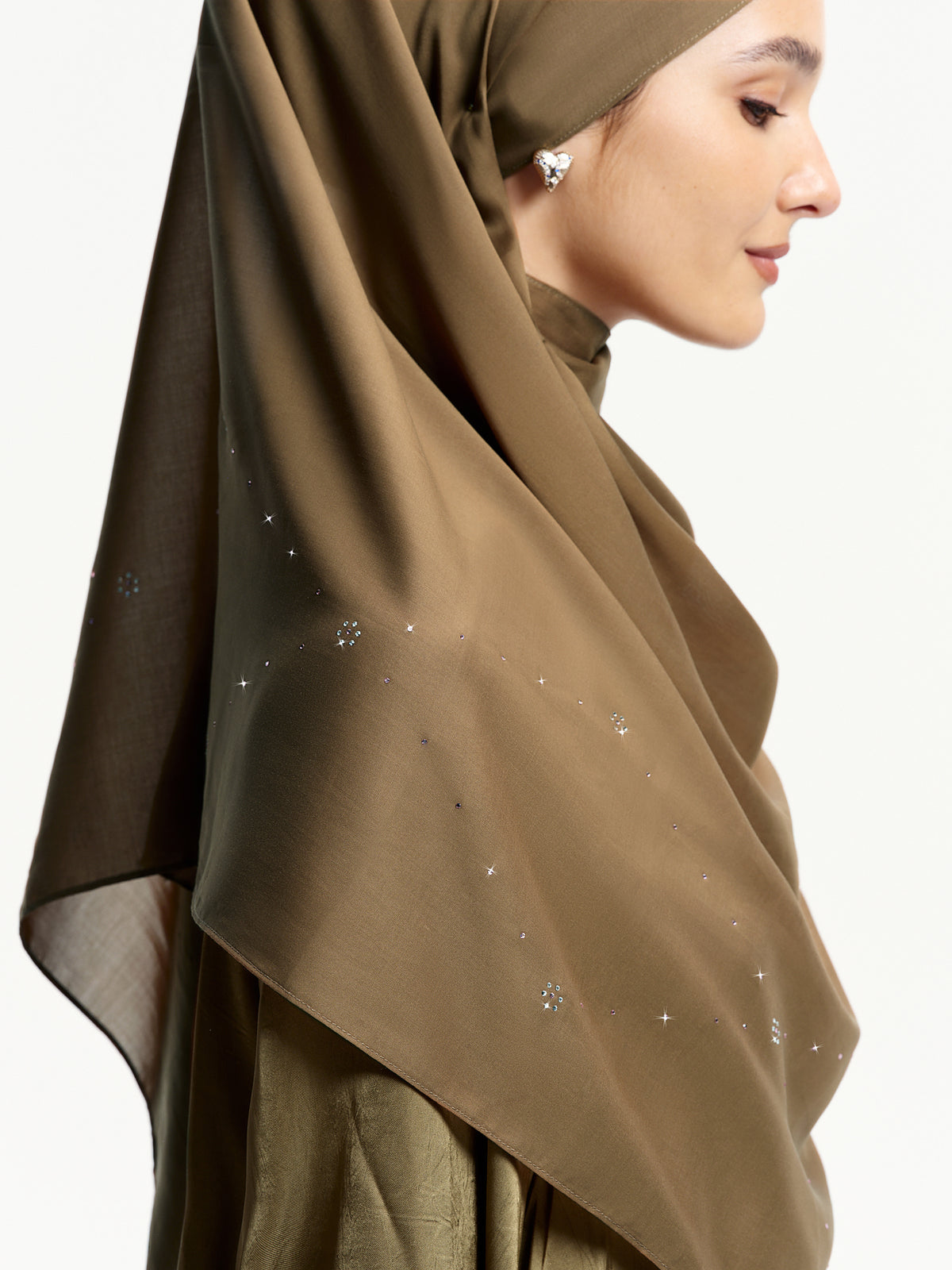Starlight Lattice Shawl – Cocoa Brown
