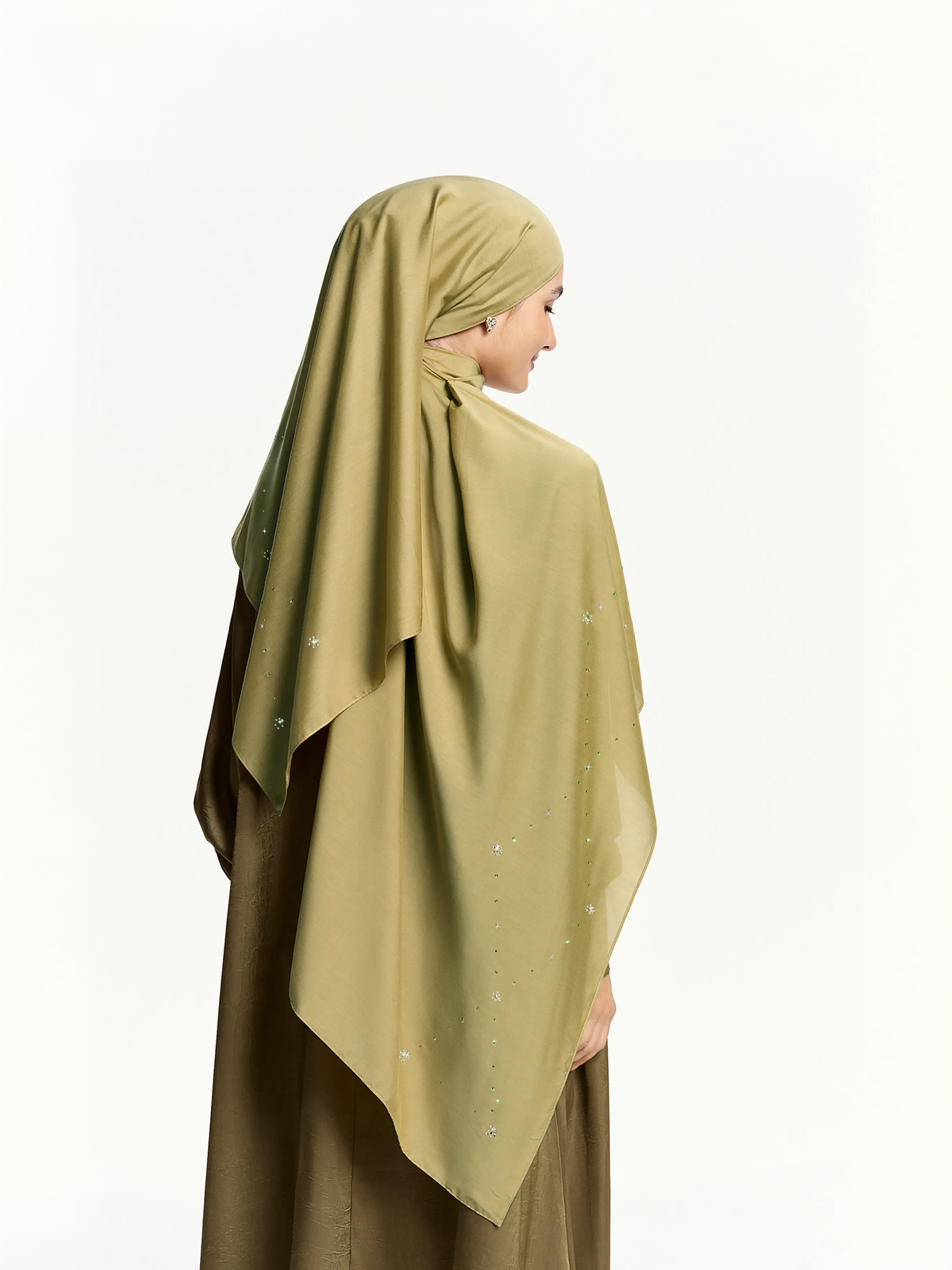 Pearl Starlight Shawl – Tea Green