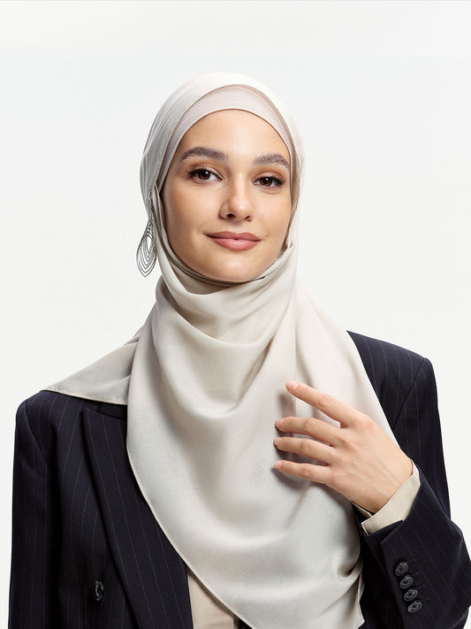 Tencel Shawl Set with Inner Cap & Complimentary Magnetic Brooch
