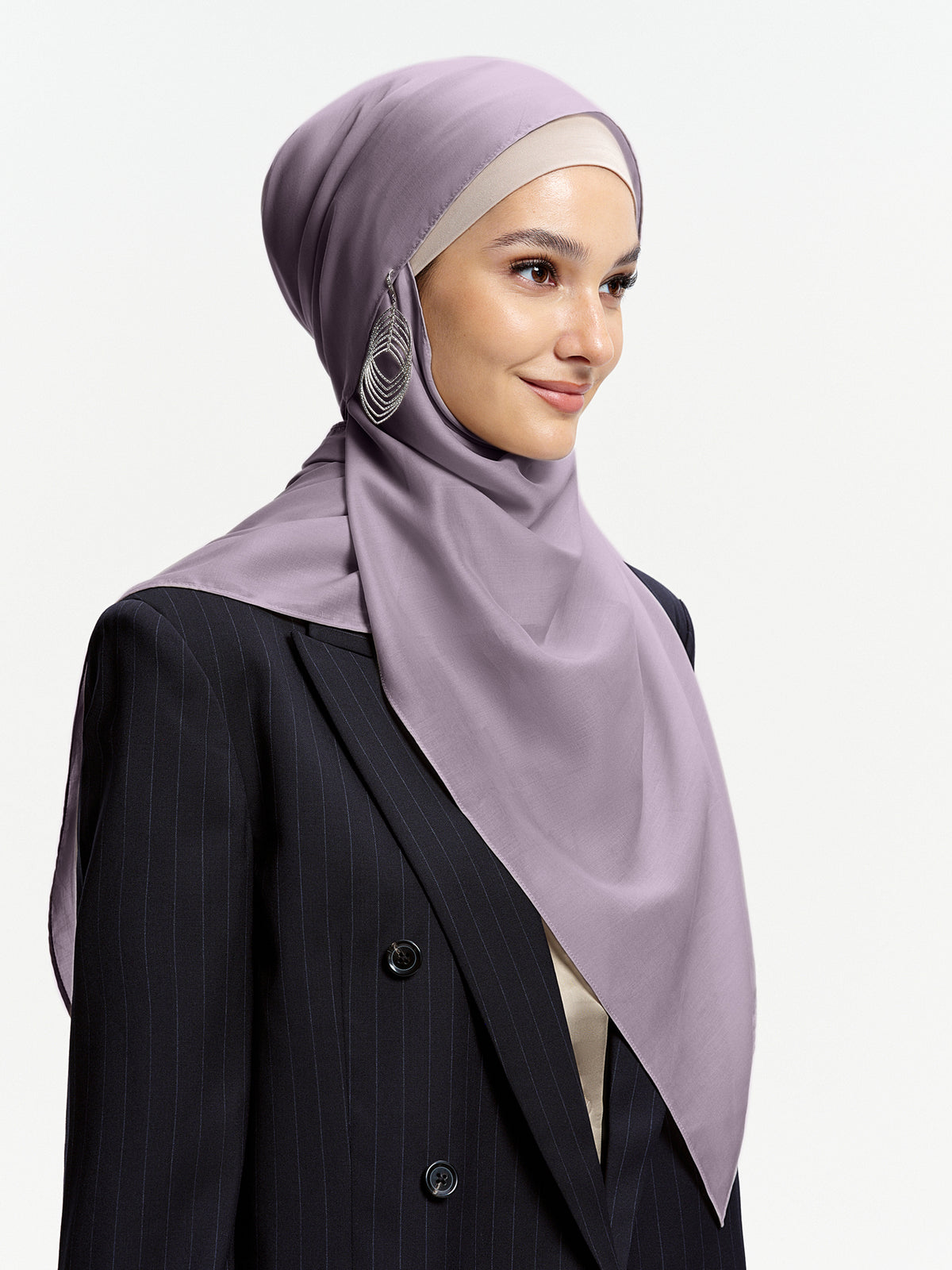 AirVeil 100% Tencel Shawl-Purple-Gray