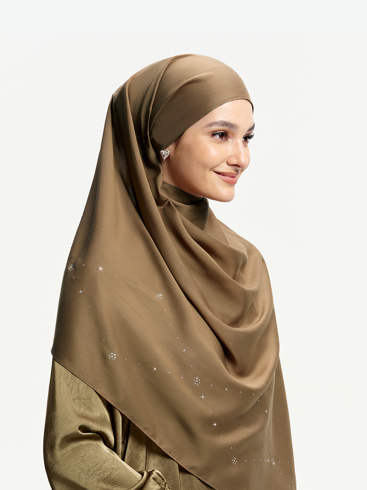 Starlight Lattice Shawl – Cocoa Brown